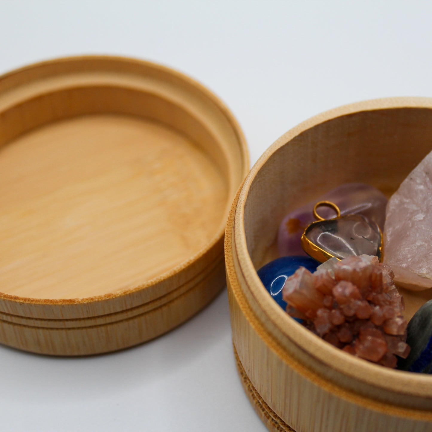 Bamboo Crystal & Stone Storage Box